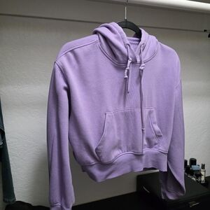 Purple Cropped Hoodie